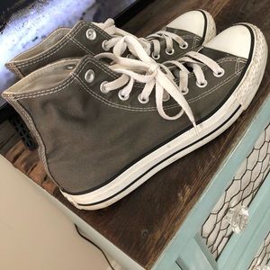 Gray High Top Converse
